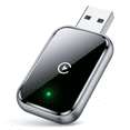 thumbnail image 1 of Adaptateur Sans Fil CarPlay Compatible avec, Convertit Filaire en Sans Fil, Taille Mini, USB & USB C, Sans Délai, 1 of 5