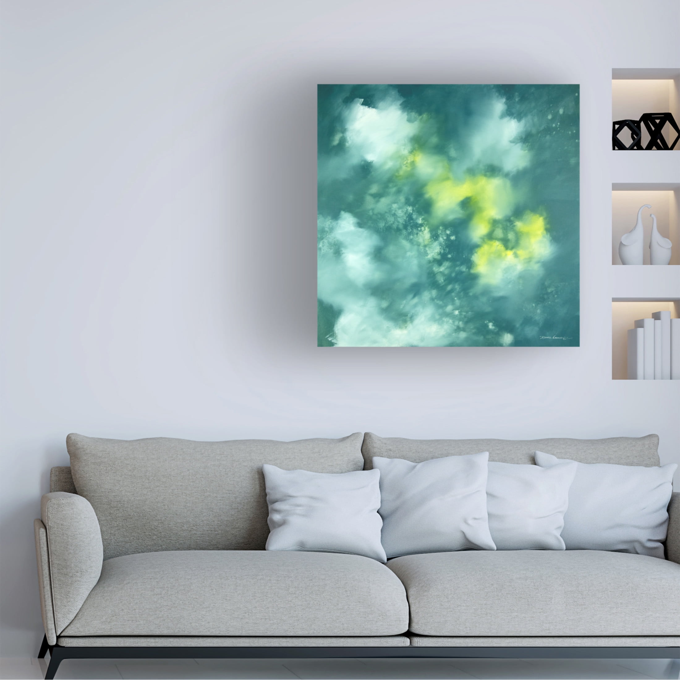 Canvas Wall Art - Thomas Leung 'Dream Flower' Wall Art for Living Room, Bedroom, or Office Décor by Trademark Fine Art - 18 x 18 Inches