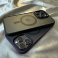 thumbnail image 2 of Luxury Magnetic Wireless Charge Case for iPhone 16 15 14 13 12 11 Pro Max Plus Shockproof Compatible Anti-Fingerprint Cover purple For iPhone 16 Plus, 2 of 6