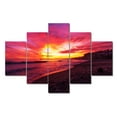 thumbnail image 4 of TISHIRON 5PCS Framed Canvas Wall Art Set,60"x40" Beach of Beautiful Sunset Canvas Art Decor, 4 of 7