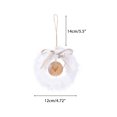 thumbnail image 2 of Piezas de corona de campana Ticfox con plumas artificiales blancas colgantes para árbol de Navidad, 2 of 10