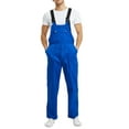 thumbnail image 1 of Topte 8.5 oz Men's Big and Tall Bib Overall Workwear with Tool Pockets-Royal Blue-S, 1 of 8