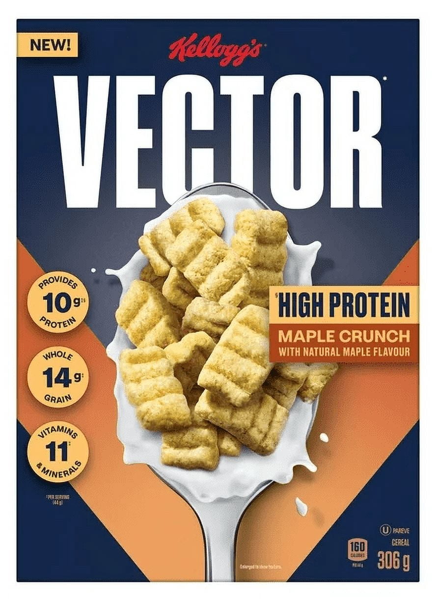 Kellogg's Vector Protein Maple Cereal, 306g (2 Pack)