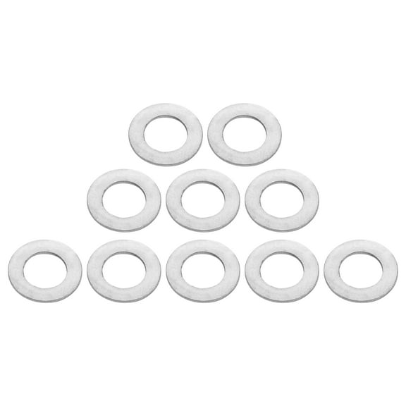 Unique Bargains Universal Flat Washer, Durable, Stainless Steel, Silver Tone, 10 Pcs M17*30mm*2mm