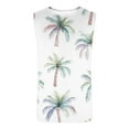 thumbnail image 3 of Njoeus Men's Floral Tank Tops Novelty Tropical Printed Beach Shirts Mens Casual Sports Gym Workout Sleeveless Tees Summer Hawaiian Vacation Outfits for Men S-3X White Clearance, 3 of 4