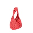 thumbnail image 3 of Time and Tru Women's Knot Top Straw Crescent Bag, Sunset Pink, 3 of 5
