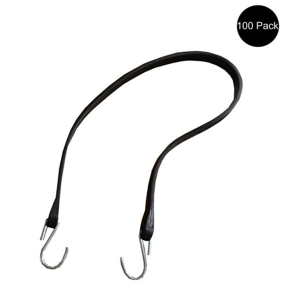 RAParts Set of 100 New 31" Heavy Duty Natural Rubber Bungee Straps Flatbed Truck Trailer Tie Down