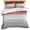 Red, variant on 3 Piece Navy Blue Gray Ombre Duvet Cover Set Queen Size, Microfiber Comforter/Quilt Cover with Corner Ties and 2 Pillowcases, Modern Gradient Abstract Art All Season Soft Bedding with Zipper Closure