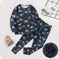 thumbnail image 5 of NOLDARES Boys Prints Pajamas 2 Pieces Long Sleeve Jammies Set Toddler Pjs Fall Winter Sleepwear 6-12 Months 12-24 Months 2t 3t 4t 5t 6t 7t 8t 9t Children,Sky Blue,4-5 Y, 5 of 8