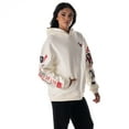 thumbnail image 5 of Unisex The Wild Collective  Cream Houston Texans Stacked Graphic Sleeve Fleece Hoodie, 5 of 5