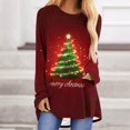thumbnail image 2 of YUGYXL Christmas Sweaters Women Fleece Lined Long Tunic Sweatshirt Ugly Funny Xmas Crewneck Pullover Tops Holiday Outfits A Multicolor S, 2 of 5