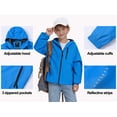 thumbnail image 3 of NEIKU Boys Girls Rain Jacket Lightweight Waterproof Hooded Raincoat Windbreakers for Kids NavyBlue 10-12Y, 3 of 6