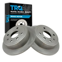 TRQ Rear Brake Rotors Set Solid Fits Select 2004-2008 Suzuki Forenza 2005-2008 Reno