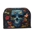 thumbnail image 2 of Goofa Butterfly Flower Skull A Print Toaster Cover 2 Slice, Two Slice Bread Machine Cover Quilted Toaster Covers Bread Maker Cover Kitchen Appliance Cover, 2 of 7