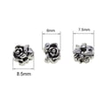 thumbnail image 2 of 50 Uds De Flores De Metal Hechas A Mano De Plata Tibetana DIY Joyería Collar Pendiente Artesanía  Espaciadoras Con Agujer Baoblaze Joyas de perlas de flores rosas, 2 of 8