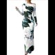 thumbnail image 1 of Vestidos Largos Ajustados con Frunces, de Larga y Estampado Floral para Mujer, para Fiesta, Club y Otoño/. Azul Mar XL, 1 of 7