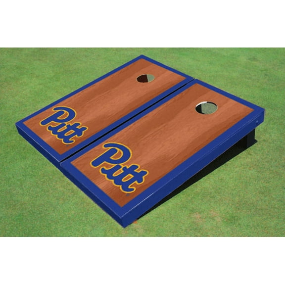 University of Pittsburgh Royal Rosewood Matching Borders Cornhole Boards