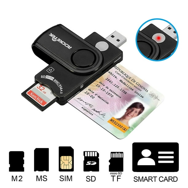 Smart Card Reader Dod Military Usb Smart Card Reader Cac Common Access Card Reader Writer For Sd Micro Sd M2 Ms Cards