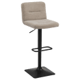 thumbnail image 1 of Bouclair Taupe Modern Adjustable Bar Stool, 1 of 5