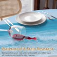 thumbnail image 4 of Summer Beaches Round Tablecloth 54 inches Oceans Shells Starfish Conch Coastal Landscape Waterproof Oil-Proof Table Cloth Round Table Cover for Holiday Party Picnic Dinner Decor Indoor Outdoor Use, 4 of 9