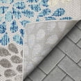 thumbnail image 3 of Well Woven Senna Grey Floral Indoor/Outdoor High-Low Pile Runner 2'7" x 9'10", 3 of 5