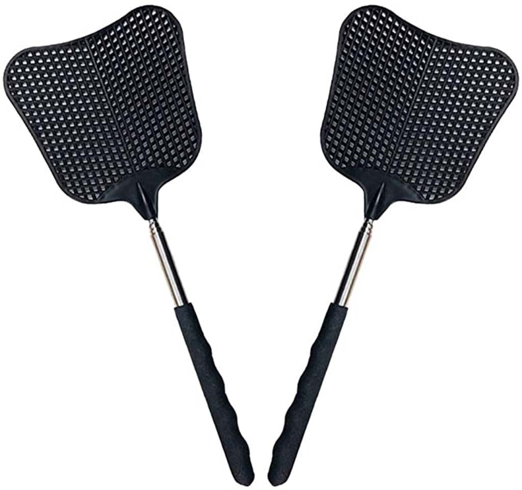 2pcs Telescopic Fly Swatters Durable Plastic Heavy Duty Flyswatter with Stainles Walmart Canada