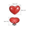 thumbnail image 2 of Unique Bargains 8Pcs Ceramic Knobs, Kitchen Cabinet Knobs, Heart Shape Knobs with Mounting Screws for Drawer, Dressers, Red, 2 of 7