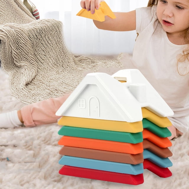 Juguetes apilables de silicona Montessori Perfecl material didáctico