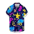 thumbnail image 5 of Stamzod Beach Shirts for Men Casual Short Sleeve Button Down Shirts Summer Hawaiian Shirt with Pocket Wine L, 5 of 6