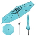 thumbnail image 3 of Ainfox 10ft Patio Umbrella Outdoor Solar Powered with  LED Lights and 8 Sturdy Ribs Without Base(Bule), 3 of 9
