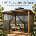 thumbnail image 4 of DONGPAI Mosquito Net for Patio Garden Mesh Screen Barrier, Super Dense Patio Netting for Balcony Porch Protecting DIY Size Adjustable, 1 Panel, 4 of 8
