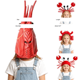 thumbnail image 3 of CUIYUAN 3D Soft Plush Hat Adjustable Seafood Themed Headwear for Beach Parties and Festivals Headpiece For Party Cosplay, 3 of 4