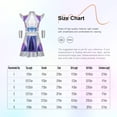 thumbnail image 3 of iiniim Girls 3 Pieces Halloween Alien Cosplay Outer Space Outfit Cap Sleeve Glossy Color Block Top and Skirt with Oversleeves for Role Play Party Silver 16, 3 of 7