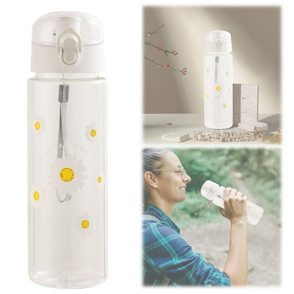 Botella De Agua De Plástico De 600 Ml Para Uso En Interiores Y Exteriores. A Prueba De Fugas, Ligera Y Duradera. Vaso Para Hidratación Diaria.