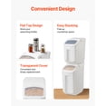 thumbnail image 5 of VEVOR Rice Storage Container, 3.5Gal/15Lx2 + 4.5Gal/20Lx2 Large Dog Food Dispenser Bin, Kitchen Ingredient Grain Cereal Bin, Pet food Containers with Wheels, 4 Measuring Cups, Airtight Lid, 4 Pack, 5 of 9