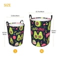thumbnail image 5 of Balery Avocado Love Round Laundry Basket with Handles Waterproof Freestanding Laundry Hamper for Clothes Toys in the Dorm and Family-Small, 5 of 8