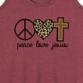 thumbnail image 3 of Instant Message - Peace Love Jesus - Women's Racerback Tank Top, 3 of 6