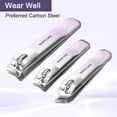 thumbnail image 6 of 4 Pcs Manicure Set Steel Nail Clippers, Beauty Tool Portable Set Professional Grooming Kits, Travel Nail Kit for Men and Women (Gradient Purple), 6 of 7