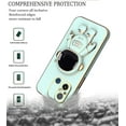 thumbnail image 6 of Compatible with Xiaomi Redmi 12C Case for Women Men, Ultra Soft Xiaomi Redmi 12C Phone Case with Stand Silicone TPU Plating Cute Astronaut Pattern Cases Cover (Green), 6 of 14