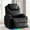 PU-Black-Lumbar Pillow, variant on Power Recliner Chair with Massage and Heat, Electric Recliners with LED Lights, Lumbar Pillow, Cup Holders, Side Pocket, USB Port, Home Theater Seating for Living Room, Gray