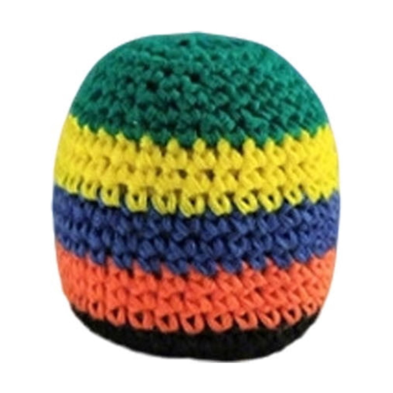 Funny Guy Mugs Footbag – Handmade in Guatemala Crochet Hacky Kick Sack Balls – Footbag Juggling Balls for Outdoor Play, Party Games & Coordination Training