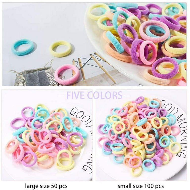 100 Pieces Hair Bands for Baby Girls - Elastic Mini Hair Ties Tiny