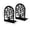 A, variant on LNOGEUPG Metal Bookends for Shelves, 6.88x4.72x3.34 Inch Modern Decorative Heavy Duty Study Book Support Stoppers for Office, Desk, Shelf, Room Cast Iron Simple Tall Bookends, 1 Pair