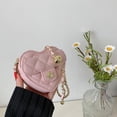 thumbnail image 2 of Bolso bandolera con cadena y forma de corazón para mujer, regalo de San Valentín 520, minibolso de mujer con forma de corazón, con forma de bola dorada, 2 of 6