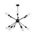 thumbnail image 6 of Chandelier Black Ceiling Lighting Metal Retro Industrial Vintage Pendant Lighting with 8 Lights use E26 Light Bulb for Indoor Kitchen Island Dining Room Living Room Hallway（8/10 lights-Black）, 6 of 6
