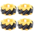 thumbnail image 4 of Roue Mecanum Roue Mecanum Abs, Roue Mecanum en Caoutchouc Omnidirectionnelle pour Pièces de Voiture Robot Intelligent Accessoires Jouet Diy pour Composants 60Mm2 Paires, 4 of 8