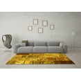 thumbnail image 3 of Ahgly Company Indoor Rectangle Patchwork Yellow Transitional Area Rugs, 5' x 7', 3 of 4