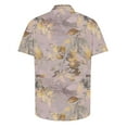 thumbnail image 4 of ZCFZJW Men's Hawaiian Short Sleeve Button Down Graphic T-Shirts Summer Tropical Leaves Pattern Print Beach Aloha Party Wear Shirt Gray XXL, 4 of 5