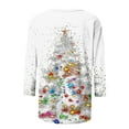 thumbnail image 5 of 2025 Clearance! asdoklhq Clearance Plus Size Christmas Clothing, Women's Fashion Tees Casual Crewneck 3/4 Sleeve Loose T Shirt Ladies Tops Blouses Shirts, 5 of 5