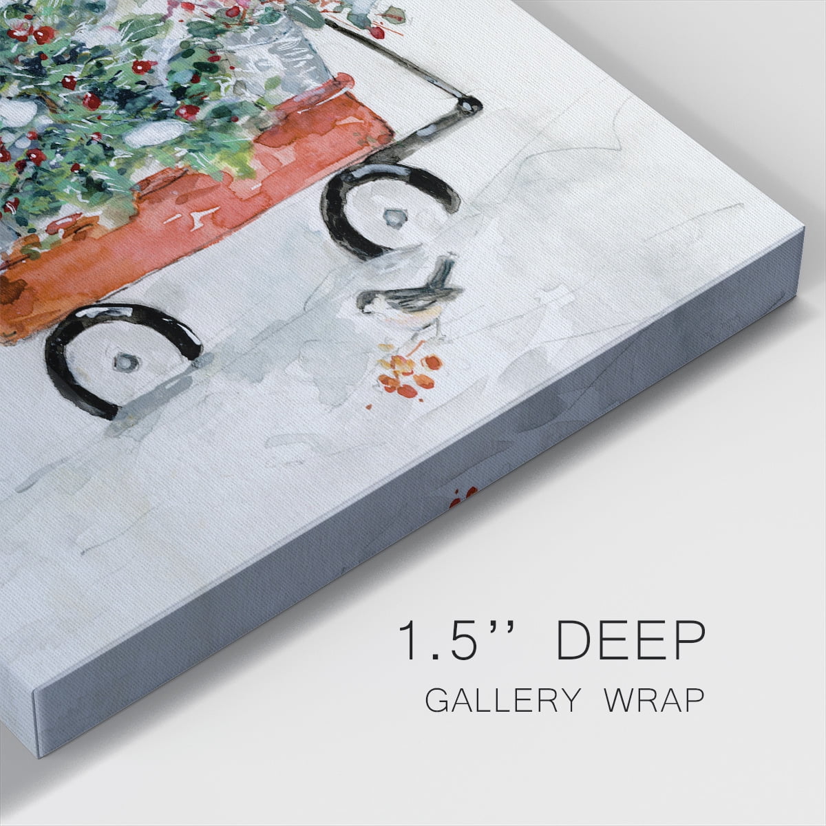 Winter Garden Wagon- Gallery Wrapped Canvas